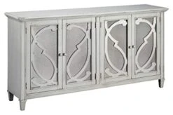 Signature Design By Ashley Mirimyn Door Accent Cabinet, 4, White