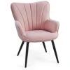 Yaheetech Accent Chair, Modern And Elegant Armchair, Linen Fabric Living Room Chair With Mental Legs And High Back For Living Room Bedroom Office Waiting Room, Pink 2 Yaheetech Accent Chair, Modern And Elegant Armchair, Linen Fabric Living Room Chair With Mental Legs And High Back For Living Room Bedroom Office Waiting Room, Pink -Amazon Store 41KLoRbqyUS