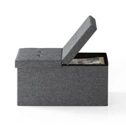 Otto & Ben 30" Storage Ottoman With SMART LIFT Top, Upholstered Tufted Bench, Foot Rest, Dark Grey 21 Otto & Ben 30" Storage Ottoman With SMART LIFT Top, Upholstered Tufted Bench, Foot Rest, Dark Grey -Amazon Store 41KNeiRi8JL