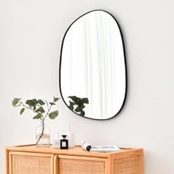 Asymmetrical Mirror For Wall Decor 23"*30", Modern Brass Framed Wall Mirror For Living Room Bathroom Bedroom Entryway ELE-STOU-0064G -Amazon Store 41KP8UaRCHL. AC