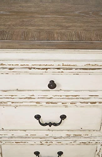 Signature Design By Ashley Realyn French Country Distressed -Dining Room Buffet Or Server, Chipped White 6 Signature Design By Ashley Realyn French Country Distressed -Dining Room Buffet Or Server, Chipped White - Image 4