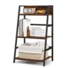 Tangkula 3-Tier Ladder Bookshelf, Industrial Wooden Bookcase W/Metal Frame, Anti-Toppling Device, Freestanding Display Shelf Plant Stand, Storage Rack For Home Office Living Room Kitchen (1, 3-Tier) 2 Tangkula 3-Tier Ladder Bookshelf, Industrial Wooden Bookcase W/Metal Frame, Anti-Toppling Device, Freestanding Display Shelf Plant Stand, Storage Rack For Home Office Living Room Kitchen (1, 3-Tier) -Amazon Store 41KZbDUcDKL