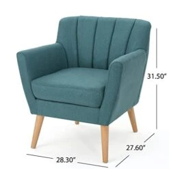 Christopher Knight Home Merel Mid Century Modern Fabric Club Chair, Dark Teal/Natural 12 Christopher Knight Home Merel Mid Century Modern Fabric Club Chair, Dark Teal/Natural -Amazon Store 41KgmpiAuUL