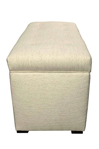 MJL Furniture Designs Angela Collection Button Tufted Upholstered Lift Top Medium Sized Bedroom Chest Storage Trunk, Belfast Series, Ivory 5 MJL Furniture Designs Angela Collection Button Tufted Upholstered Lift Top Medium Sized Bedroom Chest Storage Trunk, Belfast Series, Ivory - Image 3
