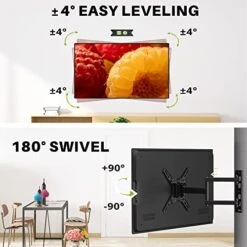 USX MOUNT Full Motion TV Monitor Wall Mount For Most 13-42 Inch Flat Curved Screen TVs & Monitors Up To 55lbs, Single Stud TV Mount Bracket Articulating Arms Swivel Tilt Extension, Max VESA 200x200mm 9 USX MOUNT Full Motion TV Monitor Wall Mount For Most 13-42 Inch Flat Curved Screen TVs & Monitors Up To 55lbs, Single Stud TV Mount Bracket Articulating Arms Swivel Tilt Extension, Max VESA 200x200mm -Amazon Store 41KhtnkT87L