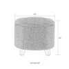 Convenience Concepts Designs4Comfort Round Ottoman, Gray Fabric -Amazon Store 41Kl8IUEMWL
