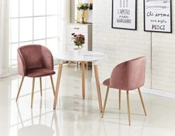 EGGREE Mid-Century Modern Accent Living Room Chair Upholstered Velvet Armchair Kitchen Dining Chair With Solid Steel Leg For Living Room Bedroom Reception Room Accent Furniture,Rose Pink 17 EGGREE Mid-Century Modern Accent Living Room Chair Upholstered Velvet Armchair Kitchen Dining Chair With Solid Steel Leg For Living Room Bedroom Reception Room Accent Furniture,Rose Pink -Amazon Store 41Kyczk3zAL