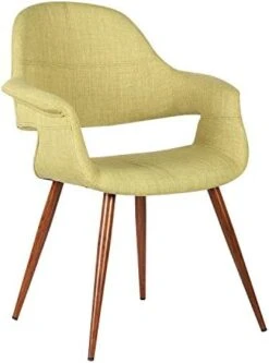 Armen Living Phoebe Dining Chair In Orange Fabric And Walnut Wood Finish -Amazon Store 41L HiON0sL. AC