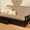 Kodiak Furniture Monterey Futon Set With Storage Drawers, With Black Base And Linen Stone Mattress -Amazon Store 41LAG6hl2EL