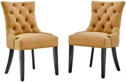 Modway Regent Tufted Performance Velvet Dining Side Chairs - Set Of 2, Teal -Amazon Store 41LJrX1pWuL. AC