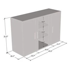 MEBLE FURNITURE & RUGS Soho S7 3D Modular Modern 47" Wide Sideboard Black 10 MEBLE FURNITURE & RUGS Soho S7 3D Modular Modern 47" Wide Sideboard Black -Amazon Store 41LXtrhdLIL