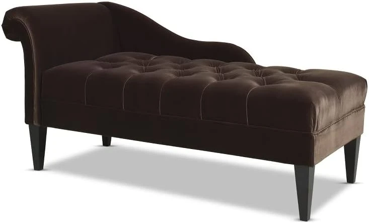 Jennifer Taylor Home Harrison Tufted Roll Arm Chaise Lounge, Jet Black 65D X 28W X 31H In 8 Jennifer Taylor Home Harrison Tufted Roll Arm Chaise Lounge, Jet Black 65D X 28W X 31H In - Image 6