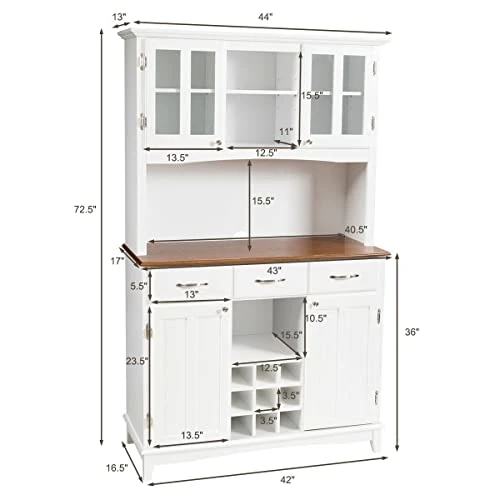 LIVIZA Hutch Kitchen Storage Cabinet, Sideboard With 4 Doors And Adjustable Shelf, Large Space Home Restaurant Bar Cupboard Furniture For Living Room, Kitchen, Bathroom, Modern Decor 4 LIVIZA Hutch Kitchen Storage Cabinet, Sideboard With 4 Doors And Adjustable Shelf, Large Space Home Restaurant Bar Cupboard Furniture For Living Room, Kitchen, Bathroom, Modern Decor - Image 2