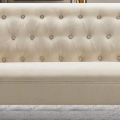 Rosevera Hermosa Para Sala Love Seats Furniture Sofa In A Box Long Couches For Living Room Settee Loveseat, Standard, Velvet Pearl Beige -Amazon Store 41Lg2HBVWeL