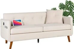 TYBOATLE Modern Living Room Sectional Sofa Sets 2 Piece, 65” W Tufted Mid-Century Loveseat Couch W/ 2 USB Charging Ports And Comfy Accent Arm Chairs For Small Space, Apartment, Office (Dark Grey) 23 TYBOATLE Modern Living Room Sectional Sofa Sets 2 Piece, 65” W Tufted Mid-Century Loveseat Couch W/ 2 USB Charging Ports And Comfy Accent Arm Chairs For Small Space, Apartment, Office (Dark Grey) -Amazon Store 41Lij9BM74L. AC