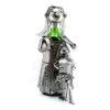 WINE BODIES Lady Hair Dresser Metal Wine Bottle Holder, Charcoal