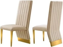 AZhome Dining Chairs With Nail Head Trim, Modern Upholstered Velvet Dining Room Chairs In Lovely Color Tufted And Gold Stainless Steel, Set Of 2 16 AZhome Dining Chairs With Nail Head Trim, Modern Upholstered Velvet Dining Room Chairs In Lovely Color Tufted And Gold Stainless Steel, Set Of 2 -Amazon Store 41Lsc0hk5WL. AC