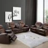 Nautery Leather Recliner Sofa,Living Room Furniture Set, Leather Sofa Set With Storage Console & Cup Holder For Office/Apartment(3 Pieces,Brown) 2 Nautery Leather Recliner Sofa,Living Room Furniture Set, Leather Sofa Set With Storage Console & Cup Holder For Office/Apartment(3 Pieces,Brown) -Amazon Store 41LuX7GvOxL