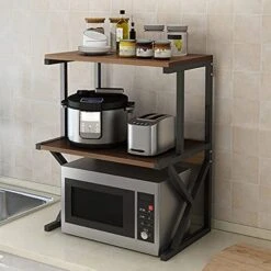 Microwave Oven Rack Microwave Oven Rack Microwave Rack Countertop Microwave/Toaster Oven Kitchen Countertop Organizer Microwave Organizer 3 Tier Kitchen Storage Rack -Amazon Store 41LurDLzpcS