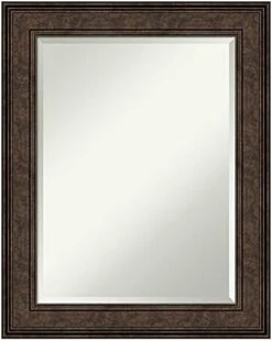 Amanti Art Vanity Wall Framed Bathroom Mirror, Glass Size 24 X 36, Accent Bronze Narrow -Amazon Store 41M08f7anIL. AC