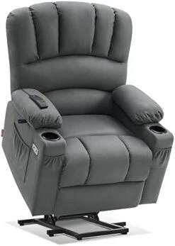 MCombo Electric Power Lift Recliner Chair Sofa With Massage And Heat For Elderly, Extended Footrest, Hand Remote Control, Cup Holders, USB Ports, 2 Side Pockets, Fabric 7095 -Amazon Store 41M0nNIM8lL. AC
