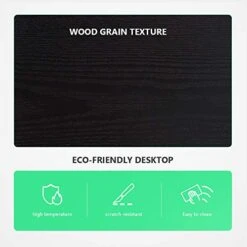 Coral Flower Soho Home Traditional Dining Table,48 Inches Long, Top With Metal Frame, Black 1 -Amazon Store 41M9qT3J7dL