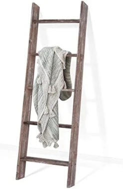 TEAKMAMA Blanket Ladder 4.5 Ft Blanket Rack, Decorative Blanket Ladder Farmhouse Blanket Holder, Wall Leaning Blanket Ladders For Living Room, Easy To Assemble - Brown -Amazon Store 41MAwYqk32L. AC