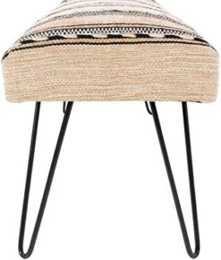 Artistic Weavers Questa Southwestern Hairpin Upholstered Bench, 18" X 48" X 16", Cream -Amazon Store 41MEKq1VVqL