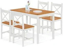 Alohappy 5 Piece Kitchen Table Set For Dining Room, Modern Rectangular Dining Table With 4 Chairs For Kitchen, Kitchen Room Furniture, Space-Saving & Easy Assembly (Grey) -Amazon Store 41MJu7maXlL. AC