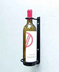VintageView Wall Series Perch - 1 Bottle Wall Mounted Vertical Wine Bottle Rack (Satin Black) - Stylish Modern Wine Storage With Label Forward Design (Black) -Amazon Store 41MNJDMKT8L. AC
