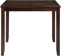 New Classic Furniture Gia 5-Piece Dining Table With Four Chairs, 42" Counter Set, Cherry -Amazon Store 41MOqxBrHZS