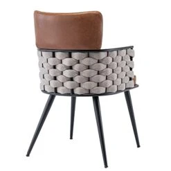 BFZ Mid-Century Modern Dining Chairs Set Of 4, Handmade Woven Kitchen Chairs, Suede Fabric Dining Chairs With Metal Legs For Kitchen, Dining Room, Living Room 21 BFZ Mid-Century Modern Dining Chairs Set Of 4, Handmade Woven Kitchen Chairs, Suede Fabric Dining Chairs With Metal Legs For Kitchen, Dining Room, Living Room -Amazon Store 41MQdfFduwL