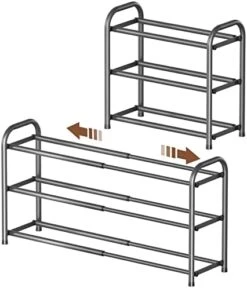 2-Tier Expandable Shoe Rack,Adjustable Shoe Shelf Storage Organizer Heavy Duty Metal Free Standing Shoe Rack For Entryway Closet Doorway (Gray) 17 2-Tier Expandable Shoe Rack,Adjustable Shoe Shelf Storage Organizer Heavy Duty Metal Free Standing Shoe Rack For Entryway Closet Doorway (Gray) -Amazon Store 41MS6LUyZWL. AC