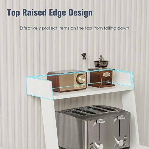 LOKO 4-Tier Ladder Shelf, 43” Tall Wooden Leaning Bookshelf Display Rack, Modern Ladder Bookshelf With Anti-Tipping Device And Top Raised Edge For Living Room, Study, Balcony (White) 8 LOKO 4-Tier Ladder Shelf, 43” Tall Wooden Leaning Bookshelf Display Rack, Modern Ladder Bookshelf With Anti-Tipping Device And Top Raised Edge For Living Room, Study, Balcony (White) - Image 6