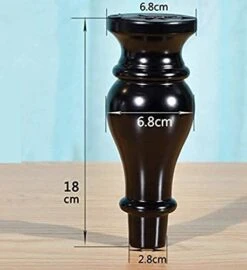 BOCNYC Furniture Legs，4Pcs Woodenniture Feets Natural Solid Wood Reliable Legs M8 Cabinets With Anti-Slip Mats For Sofa Chair Tea Table, Straight/5Cm/2.0In,12cm/4.7in -Amazon Store 41Mnu063MTL