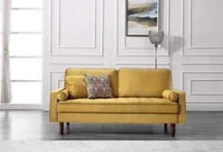 Container Furniture Direct S5459 Mid Century Modern Velvet Upholstered Tufted Living Room Sofa, 69.68" Goldenrod 25 Container Furniture Direct S5459 Mid Century Modern Velvet Upholstered Tufted Living Room Sofa, 69.68" Goldenrod -Amazon Store 41MpYlu2kRL. AC 1
