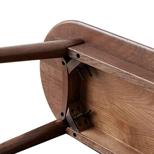 FRITHJILL Wood Dining Room Bench, Simple Style Entrance Stool In Walnut 6 FRITHJILL Wood Dining Room Bench, Simple Style Entrance Stool In Walnut - Image 4