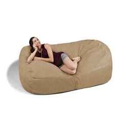Jaxx 7 Foot Giant Bean Bag Sofa, Camel 13 Jaxx 7 Foot Giant Bean Bag Sofa, Camel -Amazon Store 41NFeQ21azL