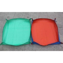 Ymeibe Indoor Plant Re-Potting Mat 39x39 Inch Thicken PE Portable And Foldable Gardening Mat Water-Resistant And Leak-Proof Potting Tarp (Blue)