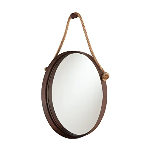 SEI Furniture Melissa Round Decorative Wall Mirror, Rust 3 SEI Furniture Melissa Round Decorative Wall Mirror, Rust
