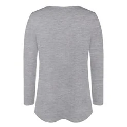 Long Sleeve Shirts For Women,Scoop Neck Fashion Letter Print Pullover Solid Color Basic Tops Slim Fit Tunic Tops -Amazon Store 41NQpnrPsLL