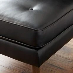 Upholstered Bench, Black Faux Leather -Amazon Store 41NVOOD8uuL