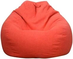 WAQIA Stuffed Animal Storage Bean Bag Chair Cover (No Filler) - Stuffable Zipper Beanbag Cover-Cotton Linen Memory Foam Beanbag Replacement Cover For Adults And Kids Without Filling -Amazon Store 41NbRZRm67L. AC