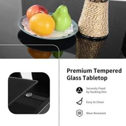 Giantex 5 Pcs Dining Table Set For 4, Modern Glass Tabletop Kitchen Table And Chairs, Rectangular Metal Frame Table With Leather Padded 4 Seats For Small Spaces Apartment -Amazon Store 41NfffwJk3L