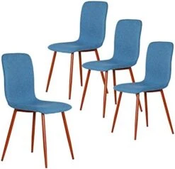 Dining Chairs Set Of 4 Dining Room Chairs Kitchen Chairs With Fabric Cushion Seat Back Outdoor Farmhouse Modern Upholstered Chair With Metal Legs, Create A Sweet And Cozy Eating Time With Family, Blue 13 Dining Chairs Set Of 4 Dining Room Chairs Kitchen Chairs With Fabric Cushion Seat Back Outdoor Farmhouse Modern Upholstered Chair With Metal Legs, Create A Sweet And Cozy Eating Time With Family, Blue -Amazon Store 41NgGUlX4rL. AC
