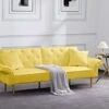 LCH Velvet Futon Sofa Bed, Memory Foam Couch Set, Upholstered Modern Daybed Convertible Folding Loveseat Recliner With Pillows And Wooden Frame For Compact Living Room,Apartment,Dorm,Office(Yellow) 1 LCH Velvet Futon Sofa Bed, Memory Foam Couch Set, Upholstered Modern Daybed Convertible Folding Loveseat Recliner With Pillows And Wooden Frame For Compact Living Room,Apartment,Dorm,Office(Yellow) -Amazon Store 41NrpRdzPDL