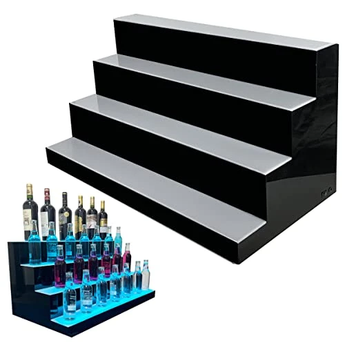 YILIKISS 31 Inch 4 Step LED Lighted Liquor Bottle Display Illuminated Bottle Shelf Home Commercial Bar Shelf Light Changing Shelves With Remote Control,Multiple Colors LED Bar Shelves For Liquor 3 YILIKISS 31 Inch 4 Step LED Lighted Liquor Bottle Display Illuminated Bottle Shelf Home Commercial Bar Shelf Light Changing Shelves With Remote Control,Multiple Colors LED Bar Shelves For Liquor