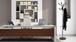 UNILUX Hakea Coat Stand Chrome-Plated Steel And Black Plastic With 12 Round Clothes Hooks And Adjustable Umbrella Stand 176 Cm High -Amazon Store 41OMssNqWPL