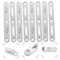 CORHAD 4 Sets Brackets Duty Inch Furniture Screws For Bracket Slot Fittings Plates Hardware Heavy Rail Replacement Boards Of Hook With And Foot- Fitting Connecting Fasteners -Amazon Store 41OQVGns37L