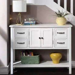 P PURLOVE Console Table Buffet Table Wood Buffet Storage Cabinet With Drawer And Bottom Shelf, Buffet Server For Living Room Kitchen Dining Room Furniture -Amazon Store 41OSiKbxGdS